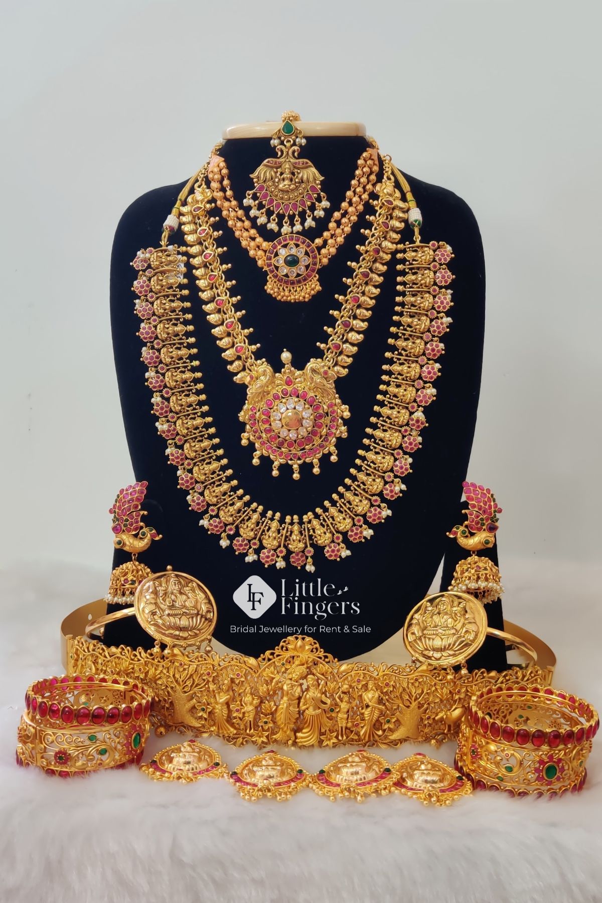 Wedding Muhurtham Bridal Jewellery for rent online - Little Fingers India