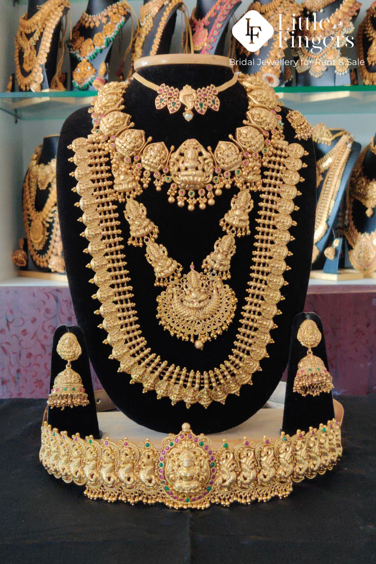 Antique Muhurtham Bridal Jewellery for rent online - Little Fingers India