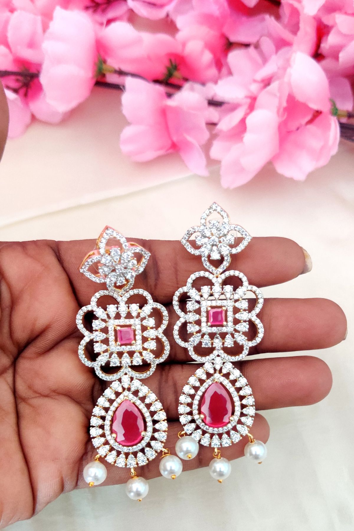 Luxury Pink Flower Rhinestone Butterfly Crystal Long Dangle Earrings For  Women Girls Fashion Party Jewelry, Fashion Jewellery Accessory, फैशन  ज्वेलरी एक्सेसरीज - My Online Collection Store, Bengaluru | ID:  2850337623473